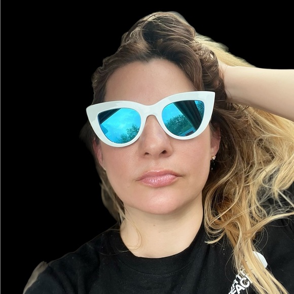 Accessories - White Cateye Sunglasses